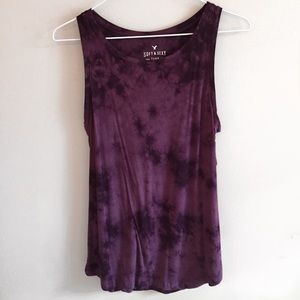 S AMERICAN EAGLE Soft&Sexy Tie Dye Tanktop Purple